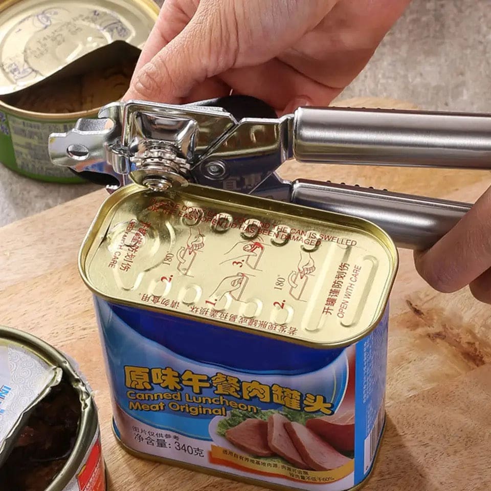 3 In 1 Manual Can Opener, Stainless Steel Heavy Duty Can Opener, Multifunctional Jar Opener, Portable Kitchen Tool, Professional Effortless Openers with Turn Knob Bar 3 In 1 Manual Can Opener, Stainless Steel Heavy Duty Can Opener, Multifunctional Jar Opener, Portable Kitchen Tool, Professional Effortless Openers with Turn Knob Bar